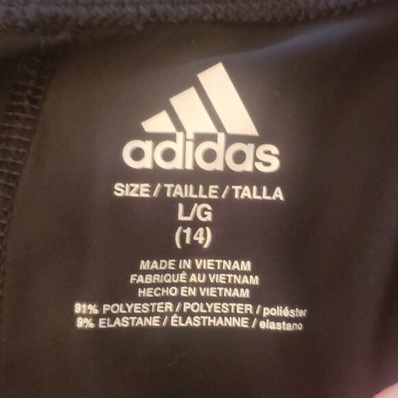 NWT Adidas Black Jogging Running Pants with Rainbow Lettering Sz L (14) - Picture 9 of 10